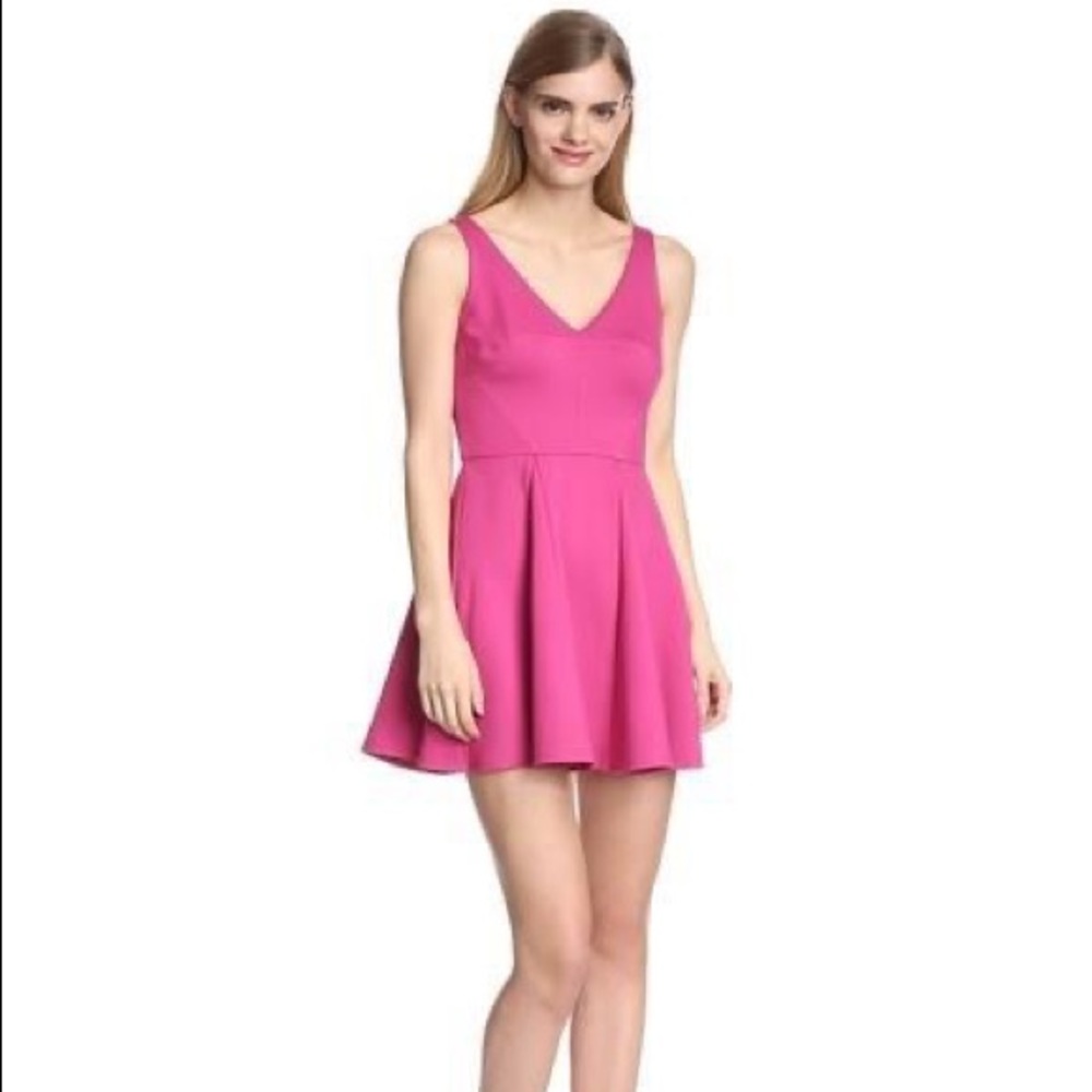 NEW Allen Schwartz ABS Hot Pink knit dress MINI